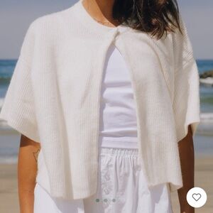 Daily Drills Single Button Sweater - Cream